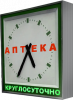 Часы прямоугольные с блоком дист. мониторинга - Гельветика-Урал