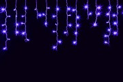 Светодиодная Бахрома (3,0*0.5м)  Цвет фиолетовый, фиолетов. ФЛЕШ (без блока питания) - Гельветика-Урал
