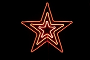 Звезда из леднеон-флекса, 83*83 см, мерцающая красная - Гельветика-Урал