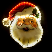 Дед Мороз (пластик) LED (44*48 см) - Гельветика-Урал