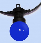 Лампа D40, 1W для белт лайта (LED- E-27-40), цветное стекло синее - Гельветика-Урал