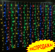 LED плей-лайт 2х6м мульти/черн.пр., 1200 LED, (LED-PHJL 2Х6М) - Гельветика-Урал