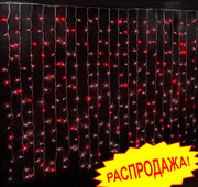 LED плей-лайт 2х3м красный/черн.пр., 850 LED, (LED-PHJL 2Х3М-R) - Гельветика-Урал