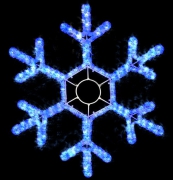 Снежинка LED 610*500мм синяя - Гельветика-Урал
