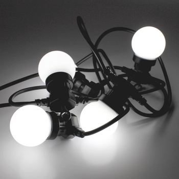 Гирлянда Белт 10м, 20 LED ламп матов. белый/черн. провод - Гельветика-Урал