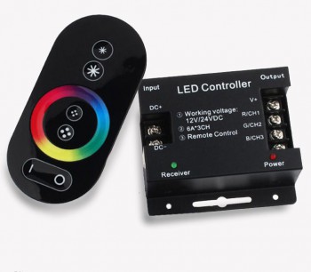 Контроллер RGB LED Touch T6, пульт сенсорный черный - Гельветика-Урал