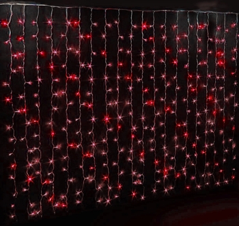 LED плей-лайт 2х6м красный/черн.пр., 1200 LED, (LED-PHJL 2Х6М) - Гельветика-Урал