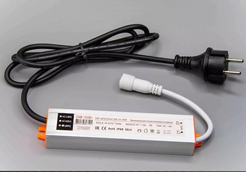 Блок питания для подключения ленты Комета до 10м., 24V, 100W, металл  - Гельветика-Урал